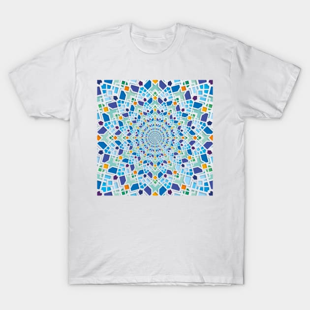 Colorful circular mosaic geometric pattern T-Shirt by Choulous79